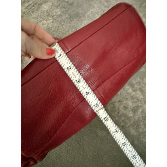 Coach Madison Scarlet Leather Phoebe Shoulder Bag Purse Scarlet Hobo w/ Dustbag - Picture 16 of 16